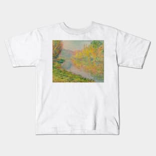 Automne A Jeufosse by Claude Monet Kids T-Shirt